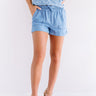 The Amalee Chambray Shorts In Medium Wash Image - 1