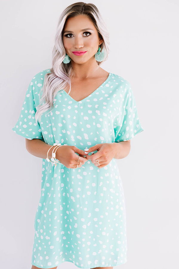 Coastal Breeze Leopard Shift Dress Image - 4