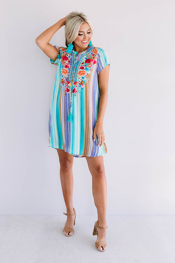 Wildflower Fabulous Embroidered Shift Dress • Impressions Online Boutique