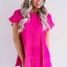 Simply Southern Babydoll Top In Hot Pink Image - 1