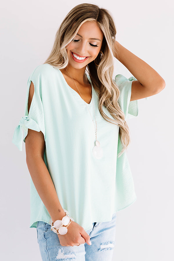 Away On A Jet Plane Shift Top In Mint • Impressions Online Boutique