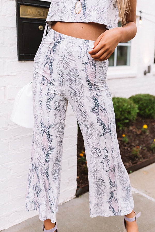 Dates And DMs Snake Print Pants Image - 4