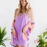 Palm Breeze Shift Dress In Lavender Image - 1