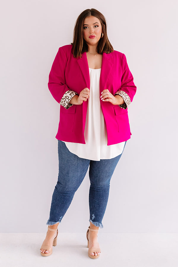 L.A. Fashion Week Blazer in Hot Pink Curves Image - 2