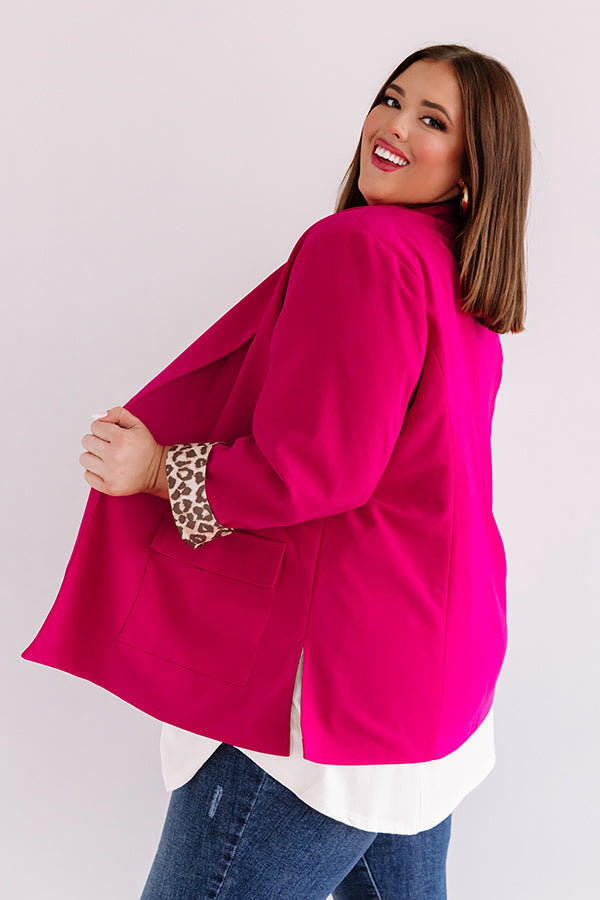 L.A. Fashion Week Blazer in Hot Pink Curves Image - 5