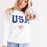 USA Sweetheart Sweatshirt in White Image - 1