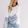 Highline Chic Waffle Knit Tie Dye Top in Grey Image - 1