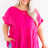 Simply Southern Babydoll Top In Hot Pink Curves Image - 1