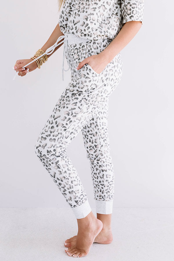 Grey Leopard Women's Joggers