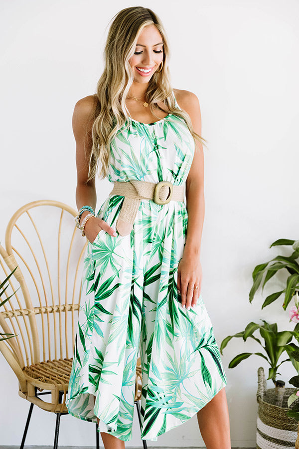 Island Essence Floral Jumpsuit In Green Image - 3