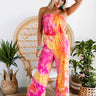 Turks And Twirls Tie Dye Jumpsuit In Orange Image - 1