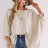 Island Breeze Knit Linen Top in Birch Image - 1