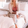 Secluded Beach Knit Linen Cardigan in Beige Image - 1