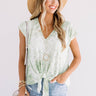 Pacific Coast Club Tie Dye Eyelet Top in Pear Image - 1