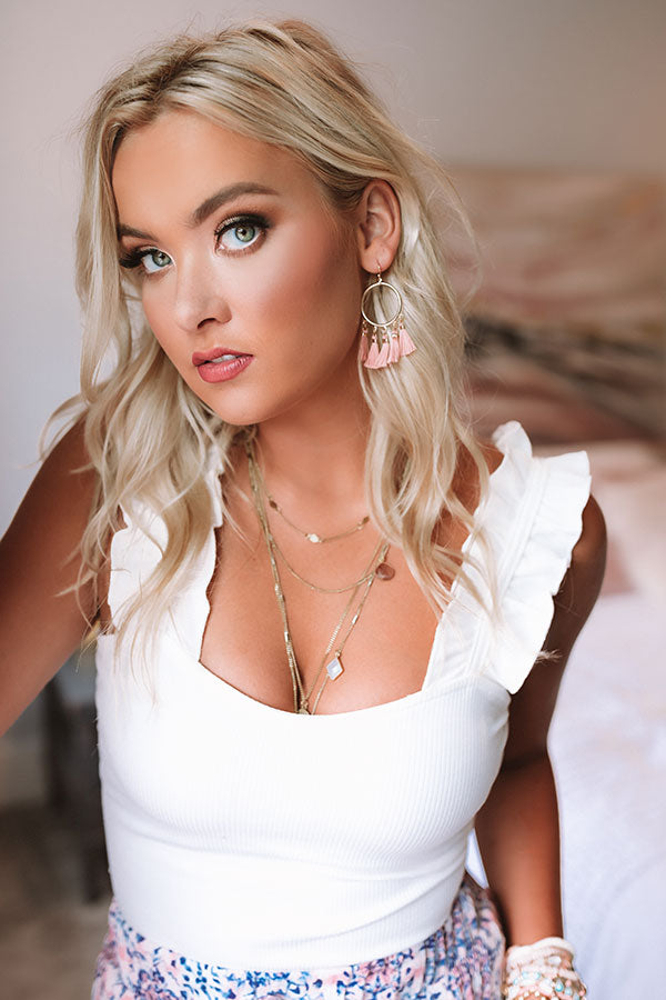 Vino On The Veranda Earrings In Blush Image - 1