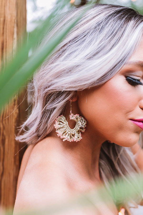 Valley Girl Earrings In Pink Image - 1