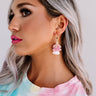 Total Toss Up Tassel Earrings In Blush Image - 1