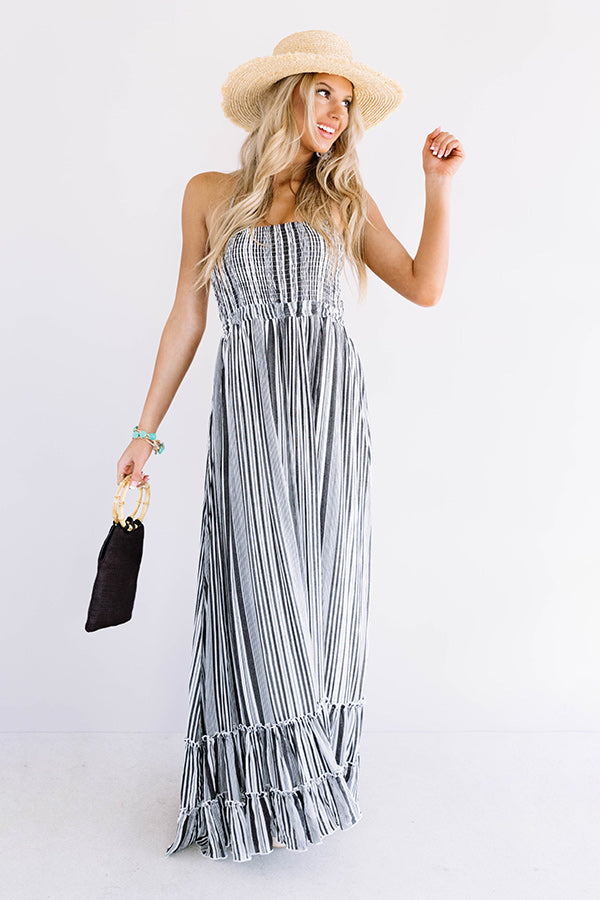 Sunny Bombshell Smocked Halter Maxi • Impressions Online Boutique