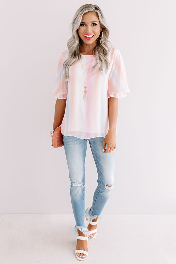 Arizona Skyline Watercolor Top Image - 1