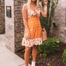 Catalina Summer Front Tie Dress In Persimmon Image - 1