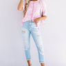 Carolina Shores Tie Dye Shift Tee in Pink Image - 1