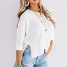 Everyday Gorgeous Knit Tunic In White Image - 1