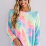 Snuggle Down Tie Dye Sweatshirt In Pink Image - 1