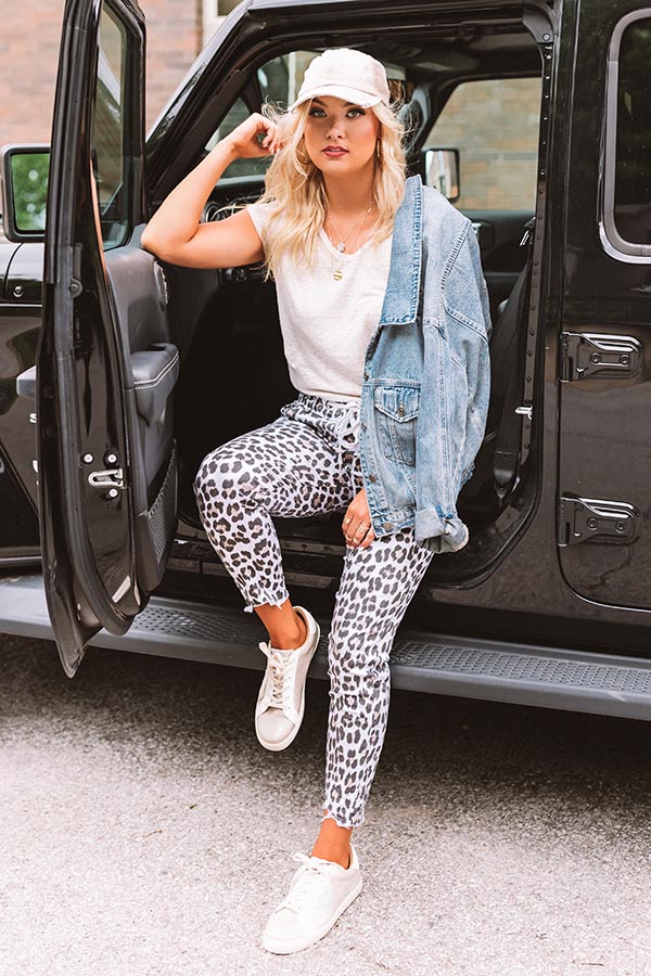 The Lonnie High Waist Leopard Pants Image - 2