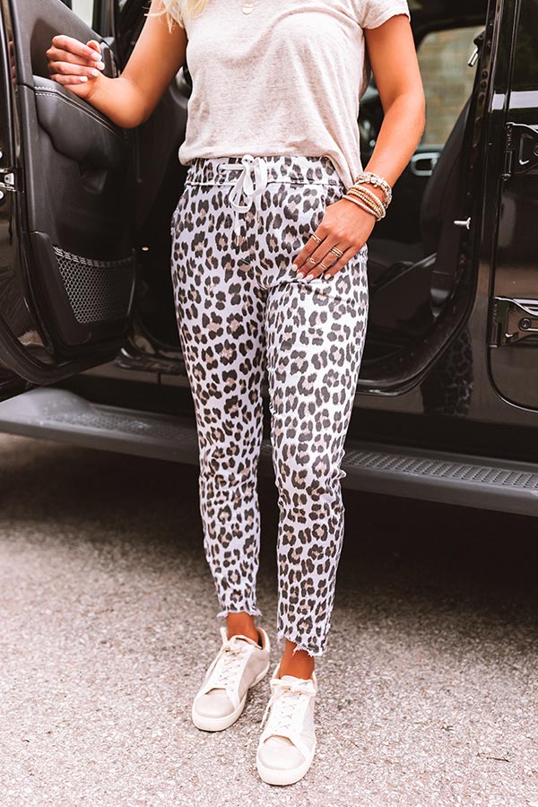 The Lonnie High Waist Leopard Pants Image - 3