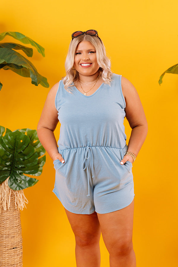 Sipping At Sunset Romper In Airy Blue Curves Image - 2