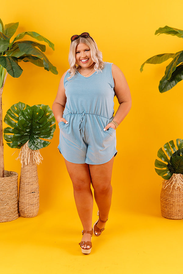 Sipping At Sunset Romper In Airy Blue Curves Image - 3