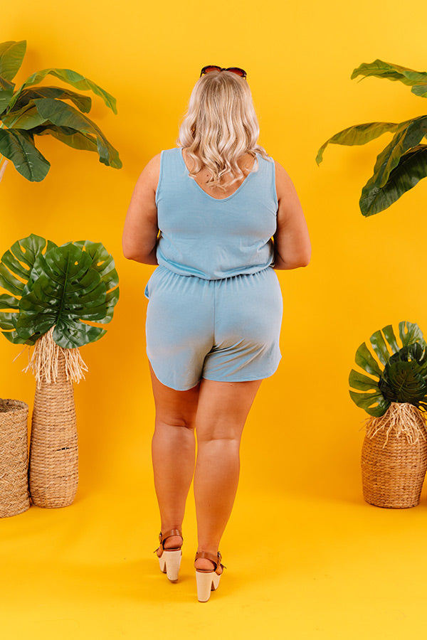 Sipping At Sunset Romper In Airy Blue Curves Image - 4