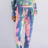 Snuggle Down Tie Dye Joggers In Navy Image - 1
