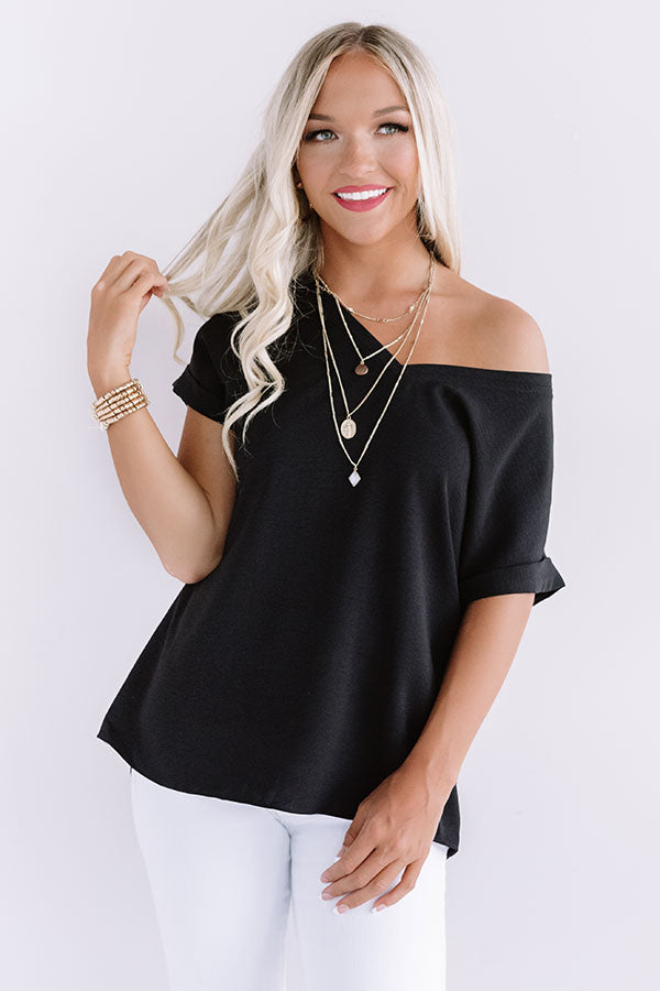 Soho Afternoon Shift Top In Black • Impressions Online Boutique