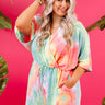 Sweet On Summer Tie Dye Romper Curves Image - 1