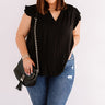 Cambridge Crush Shift Top In Black Curves Image - 1