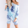 Heart Breaker Tie Dye Shift Top in Aqua Image - 1