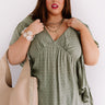 Ahead Of The Curve Babydoll Top In Olive Curves Image - 1