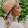 The Laguna Short Tassel Earrings in Seafoam Image - 1