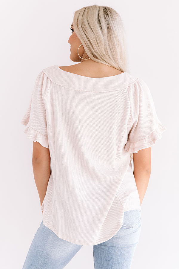 Book Club Knit Top In Iced Latte Image - 5