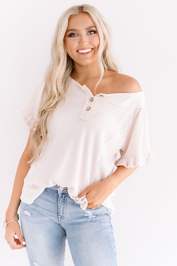 Book Club Knit Top In Iced Latte Image - 4