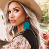 The Havana Tassel Earrings in Turquoise Image - 1