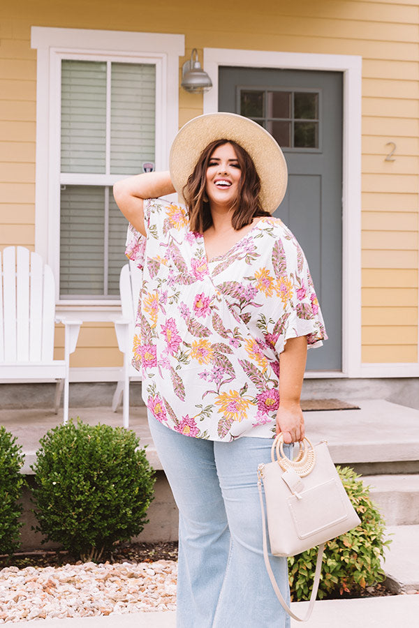 Free And Flirty Floral Babydoll Top Curves Image - 2