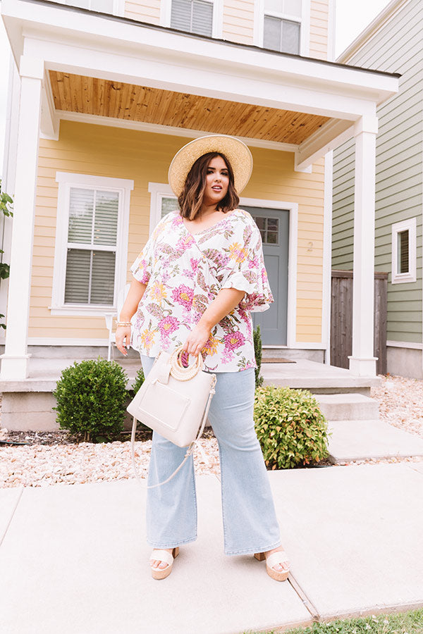 Free And Flirty Floral Babydoll Top Curves Image - 4