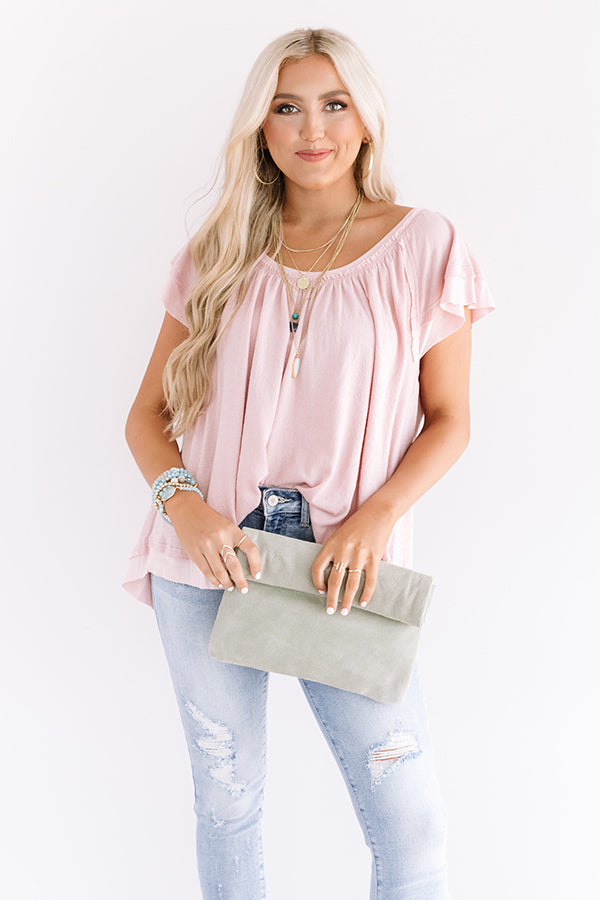 Charming Afternoon Shift Top In Blush Image - 3