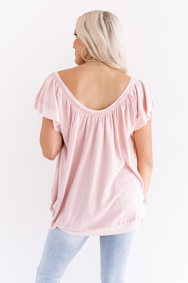 Charming Afternoon Shift Top In Blush Image - 5