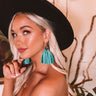 The Havana Tassel Earrings in Seafoam Image - 1