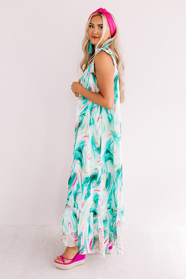 Dreamy Babe Maxi In Green Image - 3