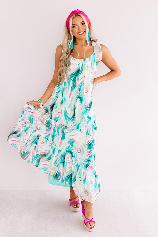 Dreamy Babe Maxi In Green Image - 2