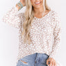 Spotted In Amalfi Leopard Top In Warm Taupe Image - 1